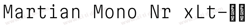 Martian Mono Nr xLt字体转换